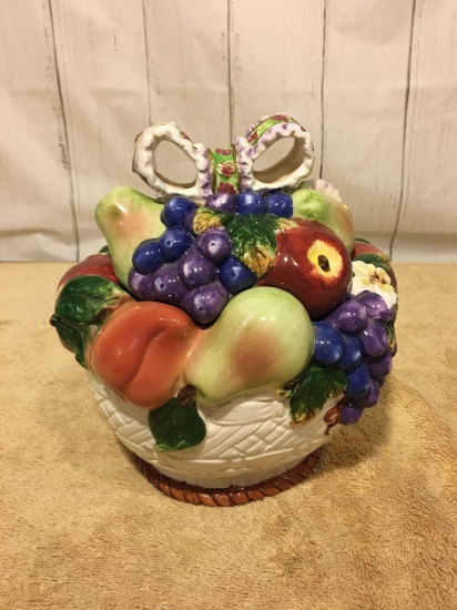 Fruit Decorated Cookie Jar