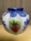 Blue Floral Hand Painted Vase, Made in Portugal