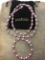 Joan Rivers Gray Pearl and Purple Glass Bead Necklace and Bracelet Set, 29