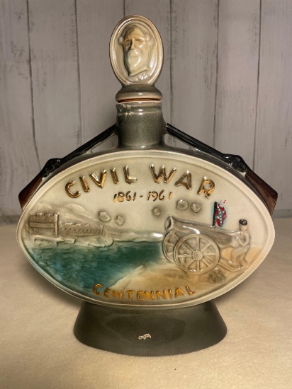 Zanes B. Beam Distilling Commemorative Decanter Bottle Civil War