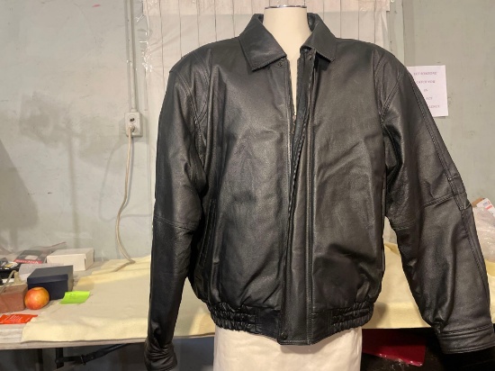 Genuine Black Leather Phase 2 Jacket, Size 2X