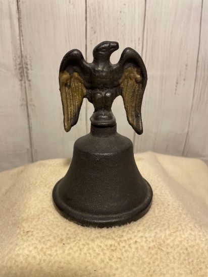 Cast Iron Bell with Bald Eagle Handle