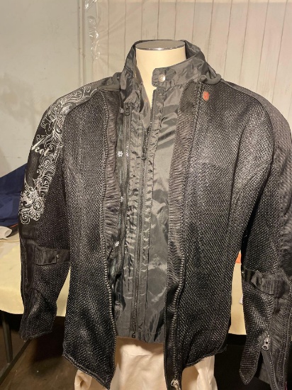 Joe Rocket Black Mesh and Armor Motorcycle Jacket Women's Large