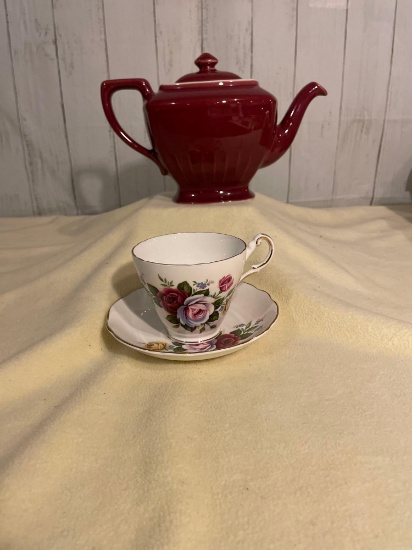 Hall Teapot and Regency Cup and Saucer
