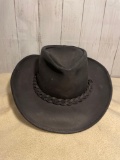 Henschel Classic Australian Black Leather Walker Hat