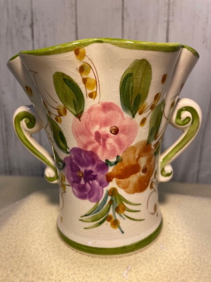 Vintage Flowered Vase, circa 1960's