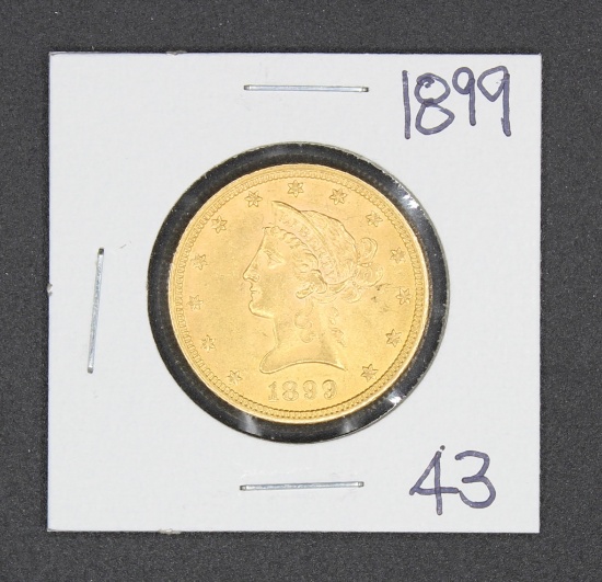 1899 $10 Liberty Head Eagle Gold Coin