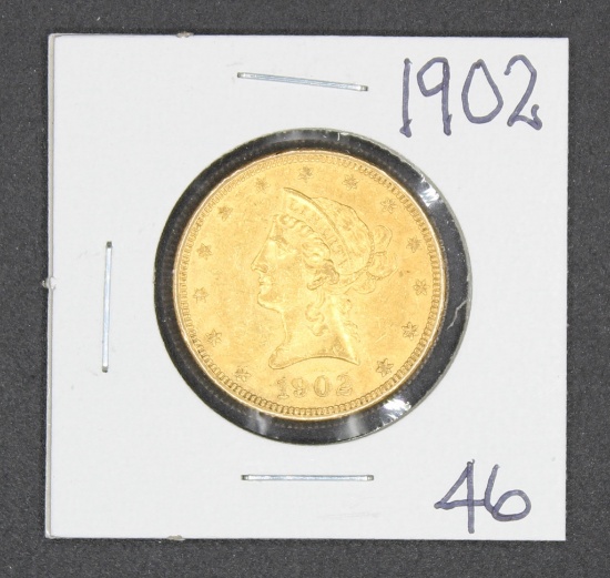 1902 $10 Liberty Head Eagle Gold Coin