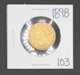1898 $5 Liberty Head Half Eagle Gold Coin