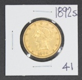 1892-S $10 Liberty Head Eagle Gold Coin
