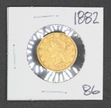 1882 $5 Liberty Head Half Eagle Gold Coin