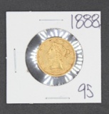 1888 $5 Liberty Head Half Eagle Gold Coin