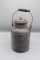 Milk Can, brown porcelain, with lid, 1 gallon
