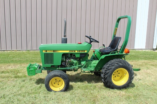 1988 John Deere 650 compact utility 2wd tractor