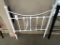 Twin White Metal Headboard