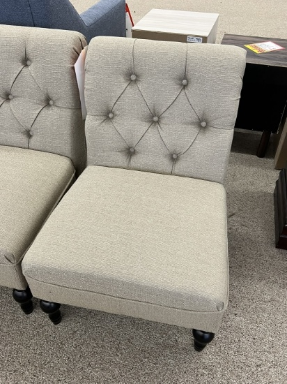 Ashley Armless Tan Chair