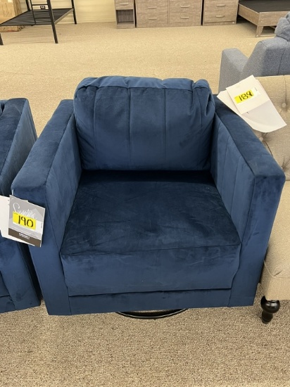 Ashley Blue Swivel Chair