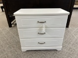 White 3 Drawer Chest