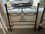 Twin Black Metal Headboard