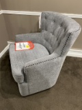 Blue/Gray Swivel Chair