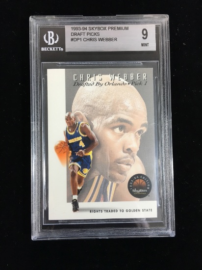 BGS Graded 1993-94 Skybox Premium Draft Picks Chris Webber Rookie Basketball Card