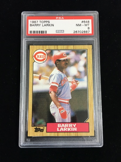 PSA Graded 1987 Topps Barry Larkin Reds Rookie Baseball Card