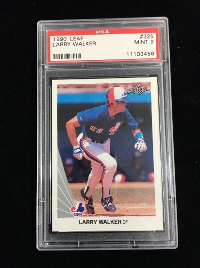 PSA Graded 1990 Leaf Larry Walker Expos Rookie Baseball Card