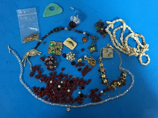 Craft Beaded Jewelry & Gemstone Lot