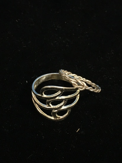 Lot of 2 Sterling Silver Rings