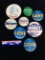9 Count Lot Mixed Political Campaign Pins Buttons