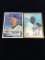 2 Card Lot Baseball Certified Autographed Cards