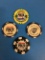 4 Count Lot of Various World Series of Poker Poker Chips