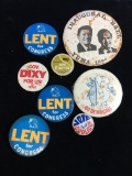 8 Count Lot Mixed Political Campaign Pins Buttons