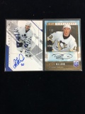 2 Card Lot Hockey Certified Autographed Cards