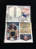 2 Card Lot Hockey Game Used Jersey Hockey Cards