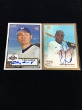 2 Card Lot Baseball Certified Autographed Cards