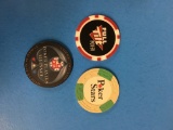 3 Count Lot of Rare Poker Stars & Full Tilt Poker Poker Chips