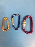 3 Count Lot of Carabiners