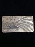 APMEX .9999 Extra Fine Silver 10 Troy Ounce American Flag Bullion Bar