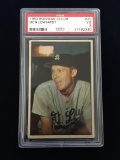 PSA Graded 1953 Bowman Color Don Lenhardt Browns Baseball Card