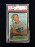 PSA Graded 1954 Bowman Billy Cox Brooklyn Dodgers Baseball Card