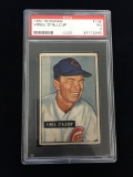 PSA Graded 1951 Bowman Virgil Stallcup Indians Baseball Card