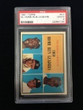 PSA Graded 1961 Topps Hank Aaron League Leaders Baseball Card