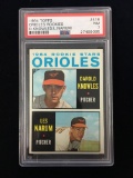 PSA Graded 1964 Topps Orioles Rookies Darold Knowles & Les Narum Card