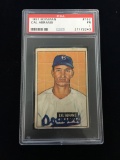 PSA Graded 1951 Bowman Cal Abrams Brooklyn Dodgers Baseball Card
