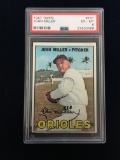 PSA Graded 1967 Topps John Miller Orioles Baseball Card