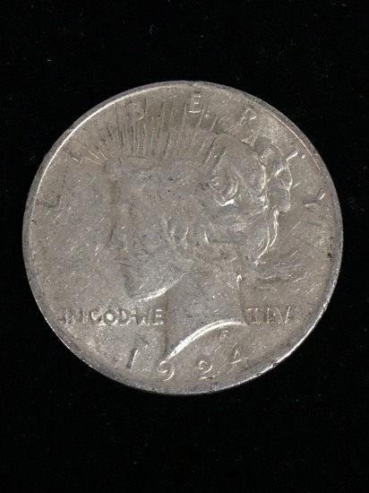 1924 United States Peace Silver Dollar - 90% Silver Coin