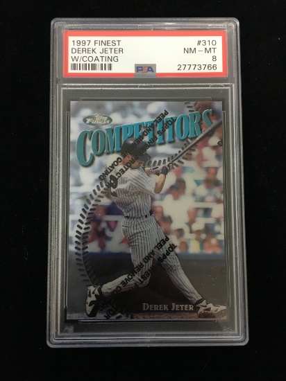 PSA Graded 1997 Finest Silver Derek Jeter Yankees Baseball Card