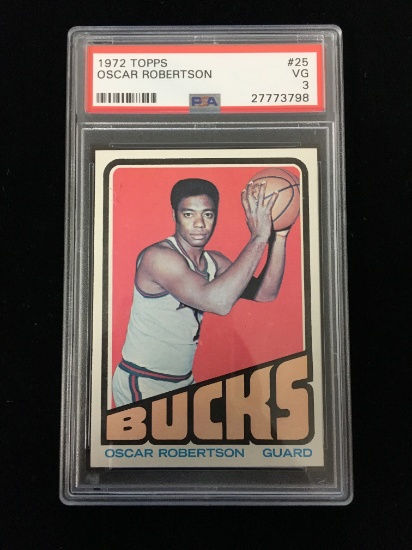 PSA Graded 1972 Topps Oscar Robertson Bucks Basketball Card