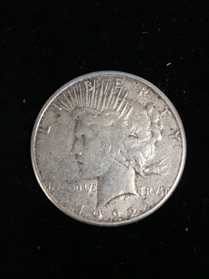 1922-S United States Peace Silver Dollar - 90% Silver Coin